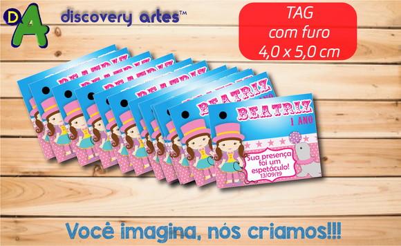 Tag Agradecimento Circo Rosa