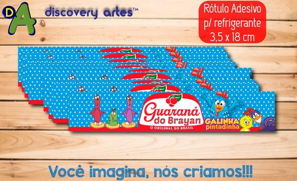Rótulo Adesivo Refrigerante Galinha Pintadinha