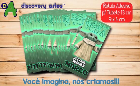Rótulo Adesivo Tubete Baby Yoda