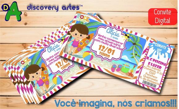 Convite ingresso Digital Pool Party