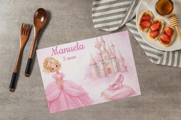 Jogo Americano Castelo Encantado Princesa (descartável)