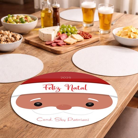 Sousplat Redondo Papai Noel (descart. - Papel Fotográfico)