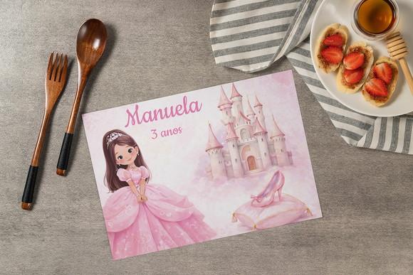 Jogo Americano Castelo Encantado Princesa (descartável)