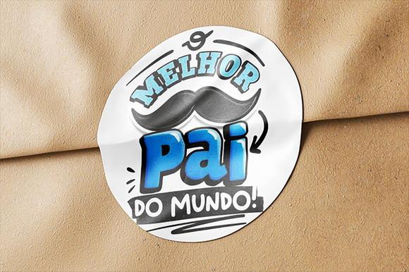 140 Etiquetas Adesivos Feliz Dia dos Pais 4 cm