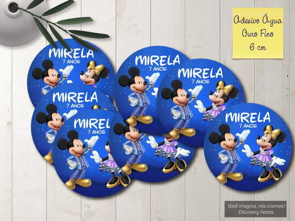 Rótulo Adesivo Água Ouro Fino Mickey 50 Anos