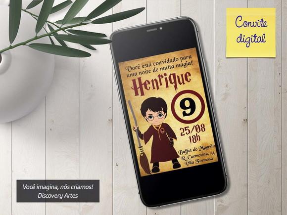 Convite Digital Harry Potter