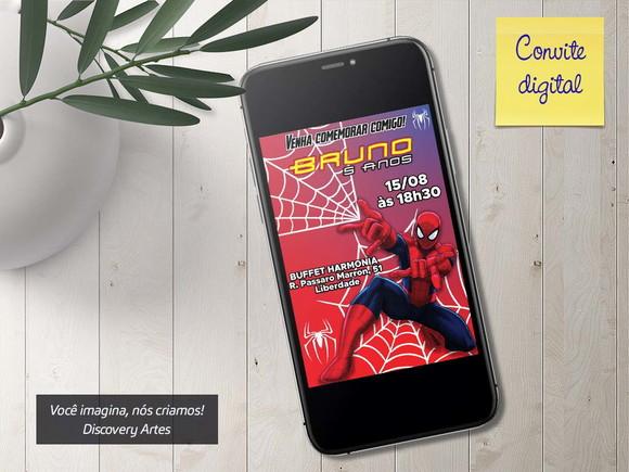 Convite Digital Homem Aranha