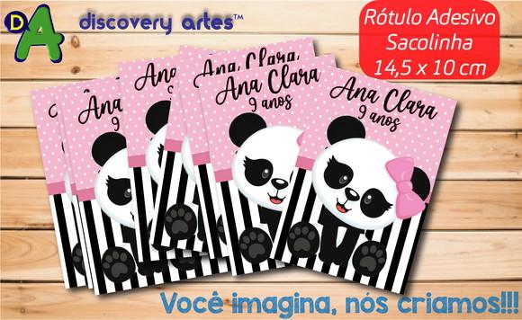 Rótulo Adesivo Sacolinha Panda