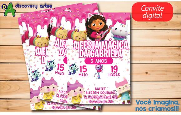 Convite Digital a Casa Mágica da Gabby