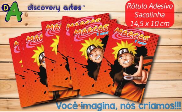 Rótulo Adesivo Sacolinha Naruto