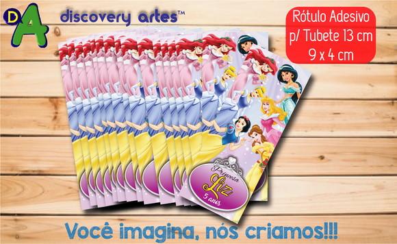 Rotulo Adesivo Tubete Princesas