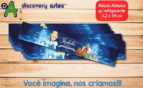 Rótulo Adesivo Refrigerante Cinderela