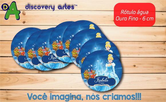 Rótulo Adesivo Água Ouro Fino Cinderela