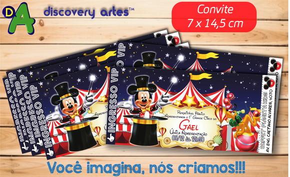 Convite Ingresso Circo do Mickey