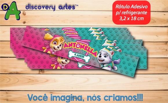 Rótulo Adesivo Refrigerante Patrulha Canina Skye