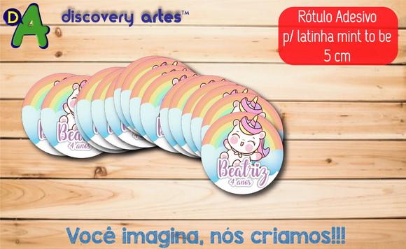 Rótulo Adesivo Latinha Unicornio