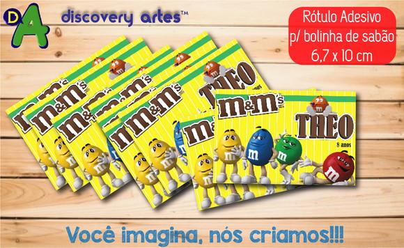 Rótulo Adesivo Bolinha de Sabão M&M