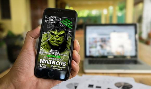 Convite Digital Hulk