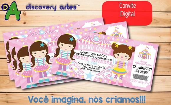 Convite Ingresso Digital Circo Rosa