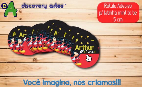 Rótulo Adesivo Latinha Mickey