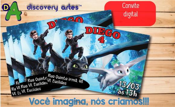 Convite Digital Como Treinar Seu Dragão