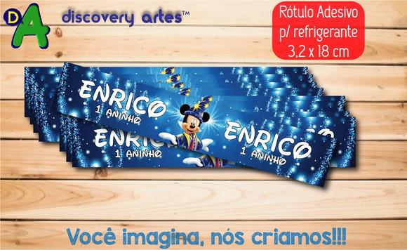 Rótulo Adesivo Refrigerante Mickey Mago
