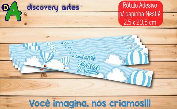 Rótulo Adesivo Papinha Balão Azul