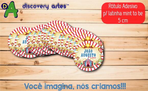 Rótulo Adesivo Latinha Circo