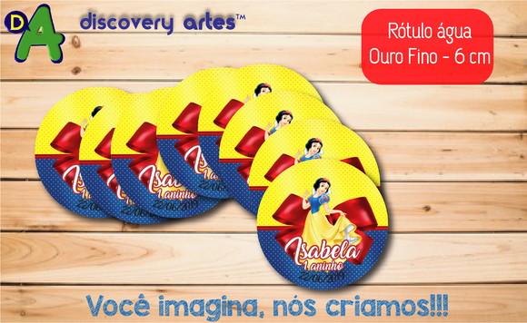 Rótulo Adesivo Água Ouro Fino Branca de Neve