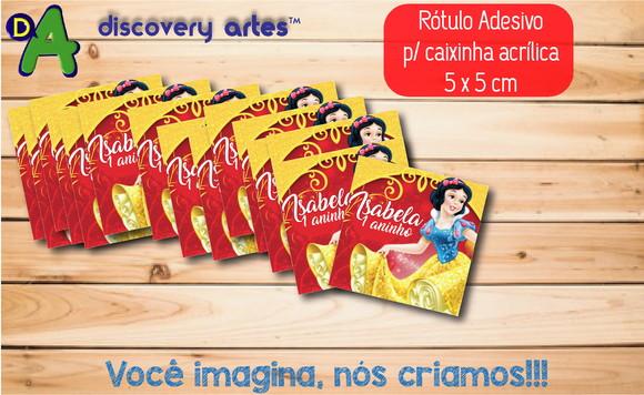 Rótulo Adesivo caixinha Branca de Neve