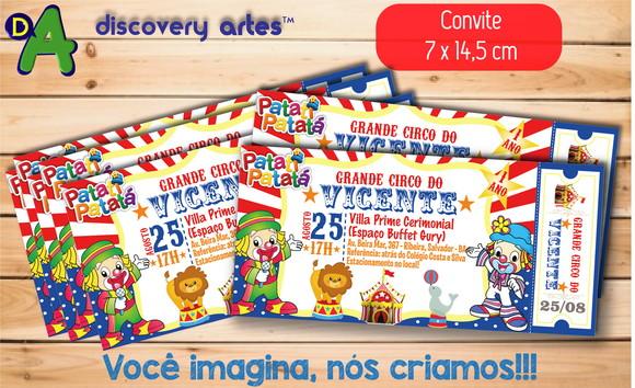Convite Ingresso Patati Patata