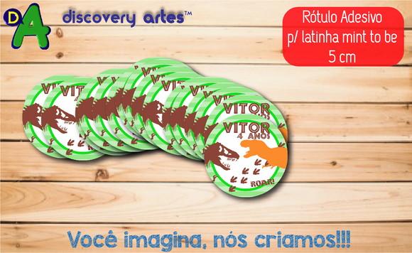 Rótulo Adesivo Latinha Dinossauro