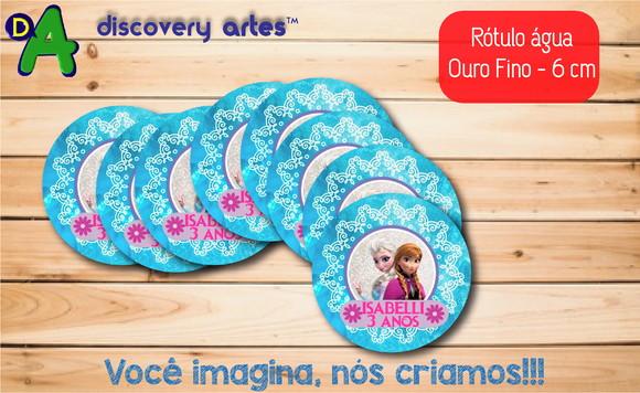 Rótulo Adesivo Água Ouro Fino Frozen