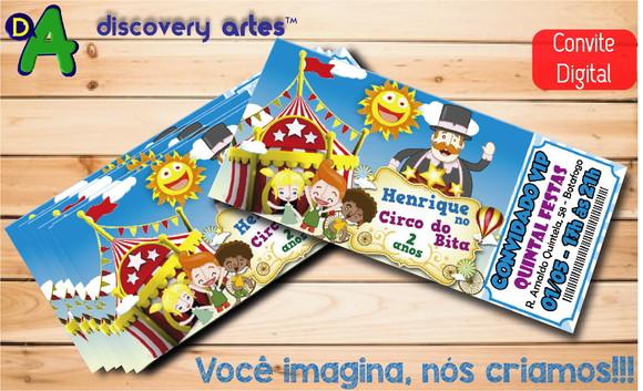 Convite Ingresso Digital Mundo Bita - Circo do Bita