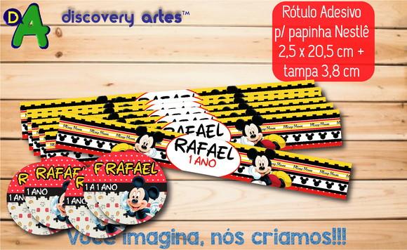 Rótulo Adesivo Papinha Mickey c/ Tampa