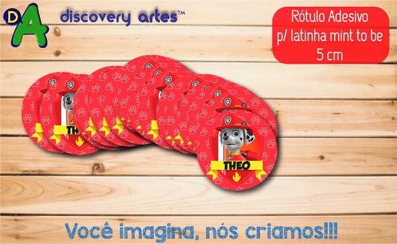 Rótulo Adesivo Latinha Patrulha Canina