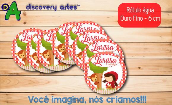 Rótulo Adesivo Água Ouro Fino Chapeuzinho Vermelho