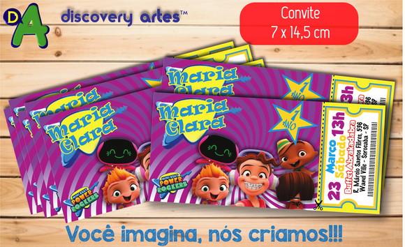 Convite Ingresso Desenho Animado