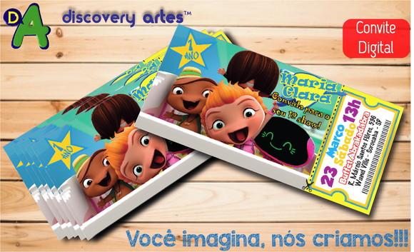 Convite Ingresso Digital Desenho Animado