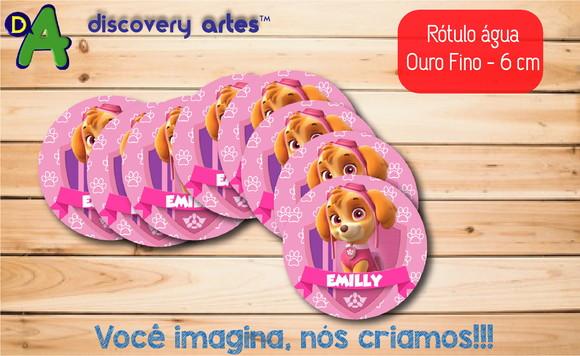Rótulo Adesivo Água Ouro Fino Patrulha Canina