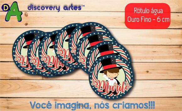 Rótulo Adesivo Água Ouro Fino Circo