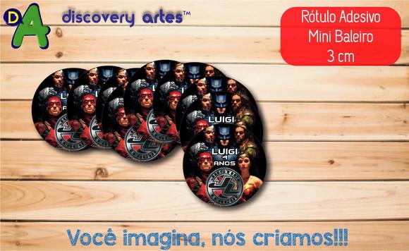 Rótulo Adesivo Mini Baleiro Super Herois
