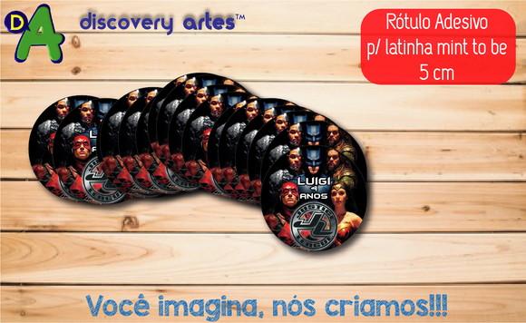 Rótulo Adesivo Latinha Super Herois