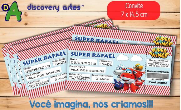 Convite Passagem Super Wings