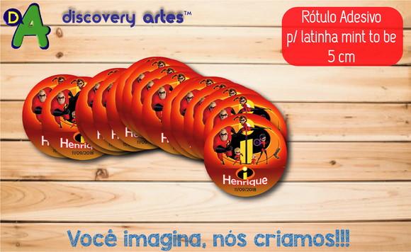 Rótulo Adesivo Latinha os Incríveis