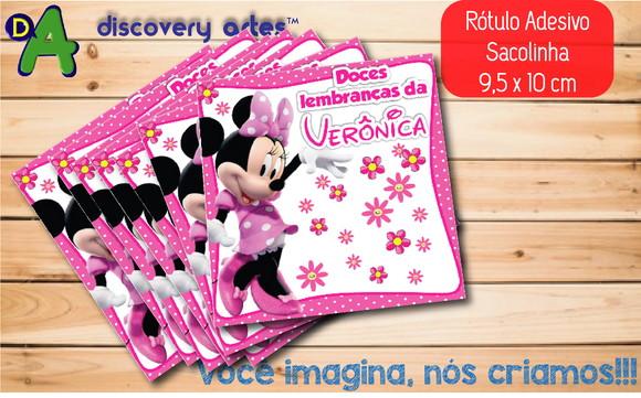Rótulo Adesivo Sacola Minnie