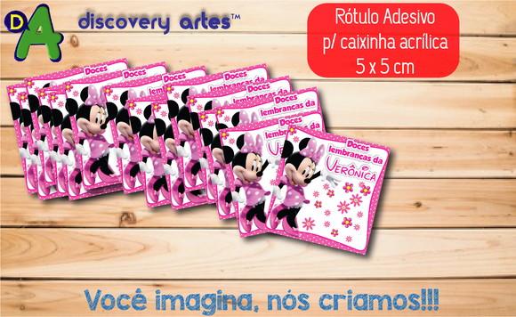 Rótulo Adesivo Caixinha Minnie