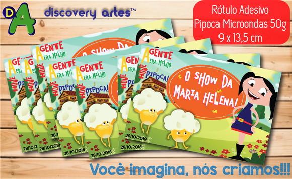 Rótulo Adesivo Pipoca de Microondas Show da Luna