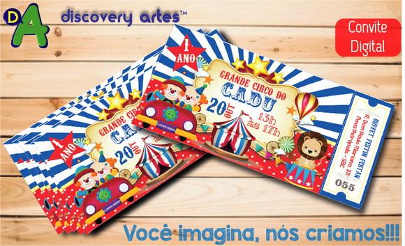 Convite Ingresso Digital Circo