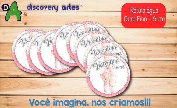 Rótulo Adesivo Água Ouro Fino Bailarina